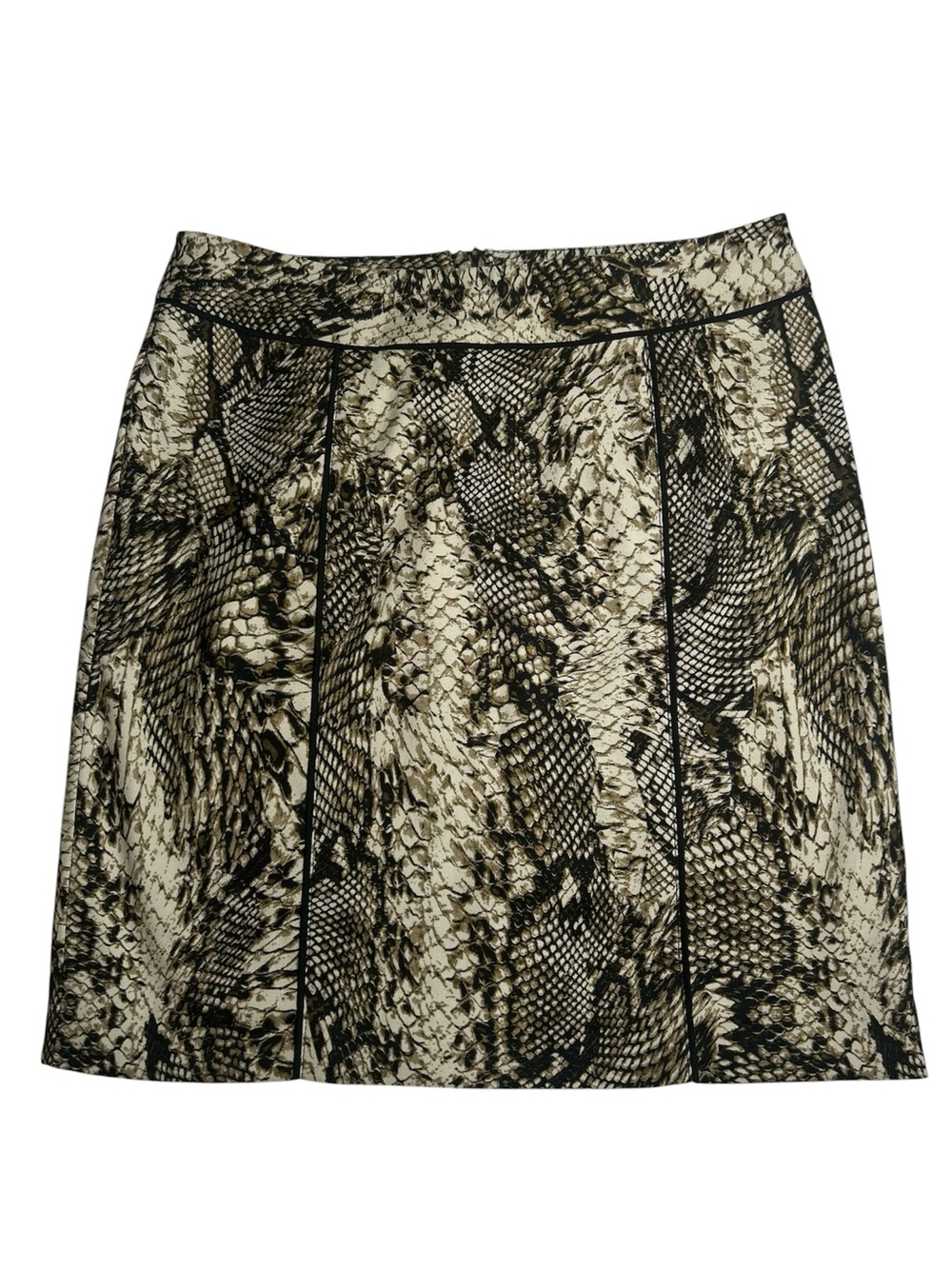 Caché Vintage Snake Print Mini Skirt Mid Rise Full Length Back Zipper Y2K 2
